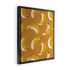 Banana Pattern - Ochre Framed Canvas Print Gallery Image 2