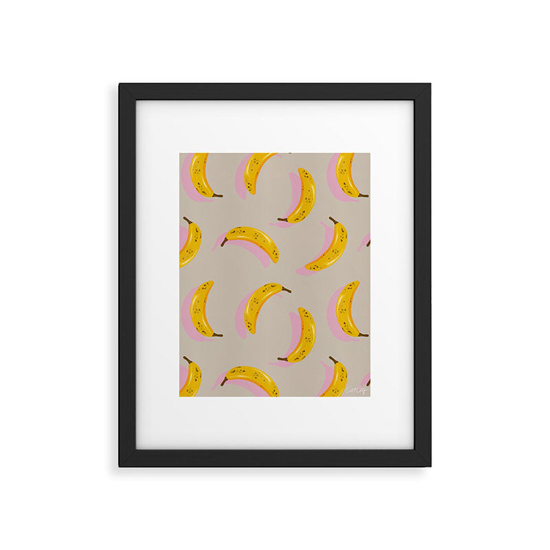 Banana Pattern - Pink Palette Framed Art Print Gallery Image 6