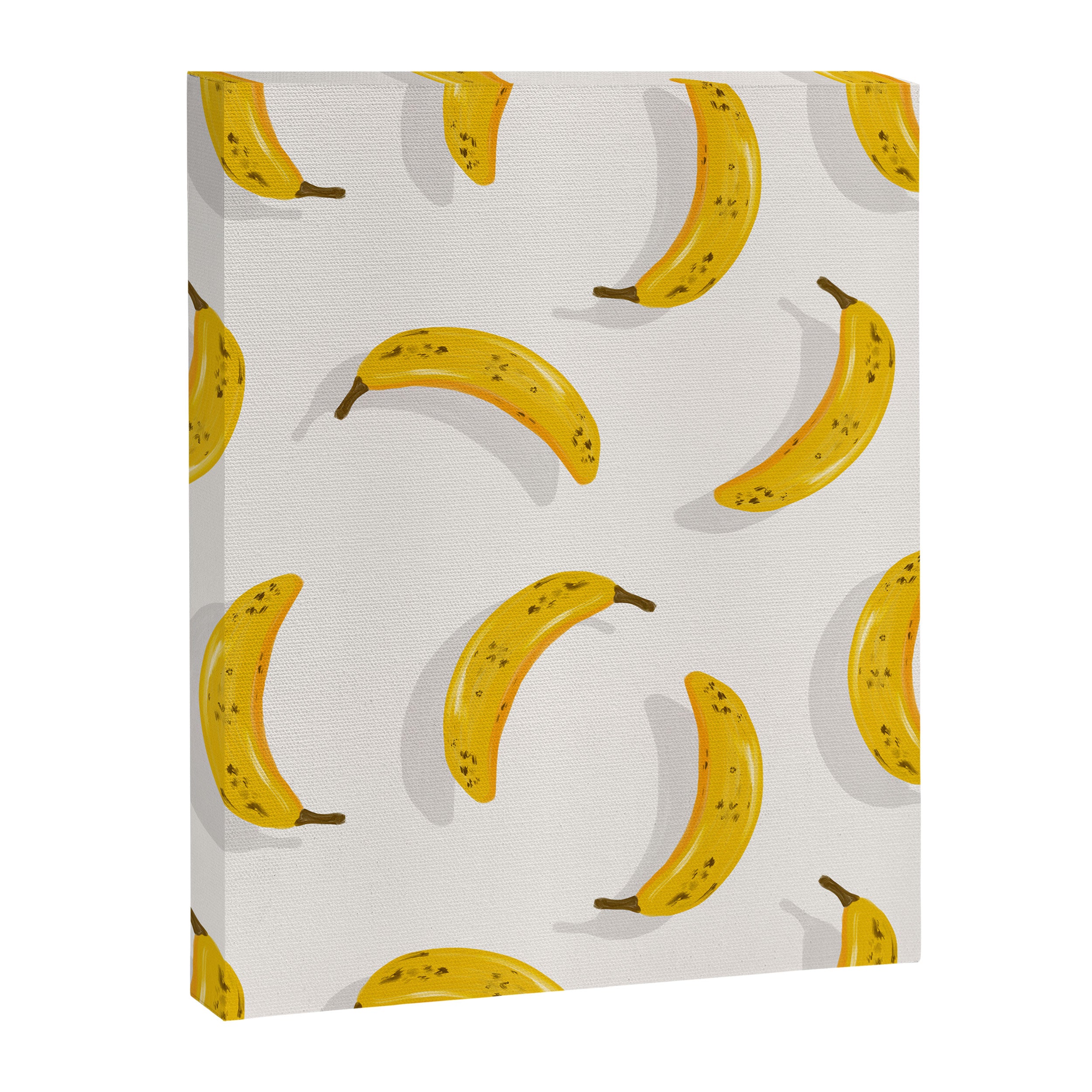 Banana Pattern - White Canvas Print Gallery Image 8