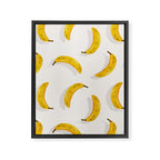 Banana Pattern - White Framed Canvas Print Gallery Image 8