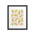 Banana Pattern - White Framed Art Print Gallery Image 6