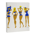 Beach Bombshells - Blondes in Blue Canvas Print Gallery Image 8