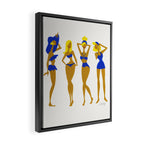 Beach Bombshells - Blondes in Blue Framed Canvas Print Gallery Image 2