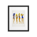 Beach Bombshells - Blondes in Blue Framed Art Print Gallery Image 6