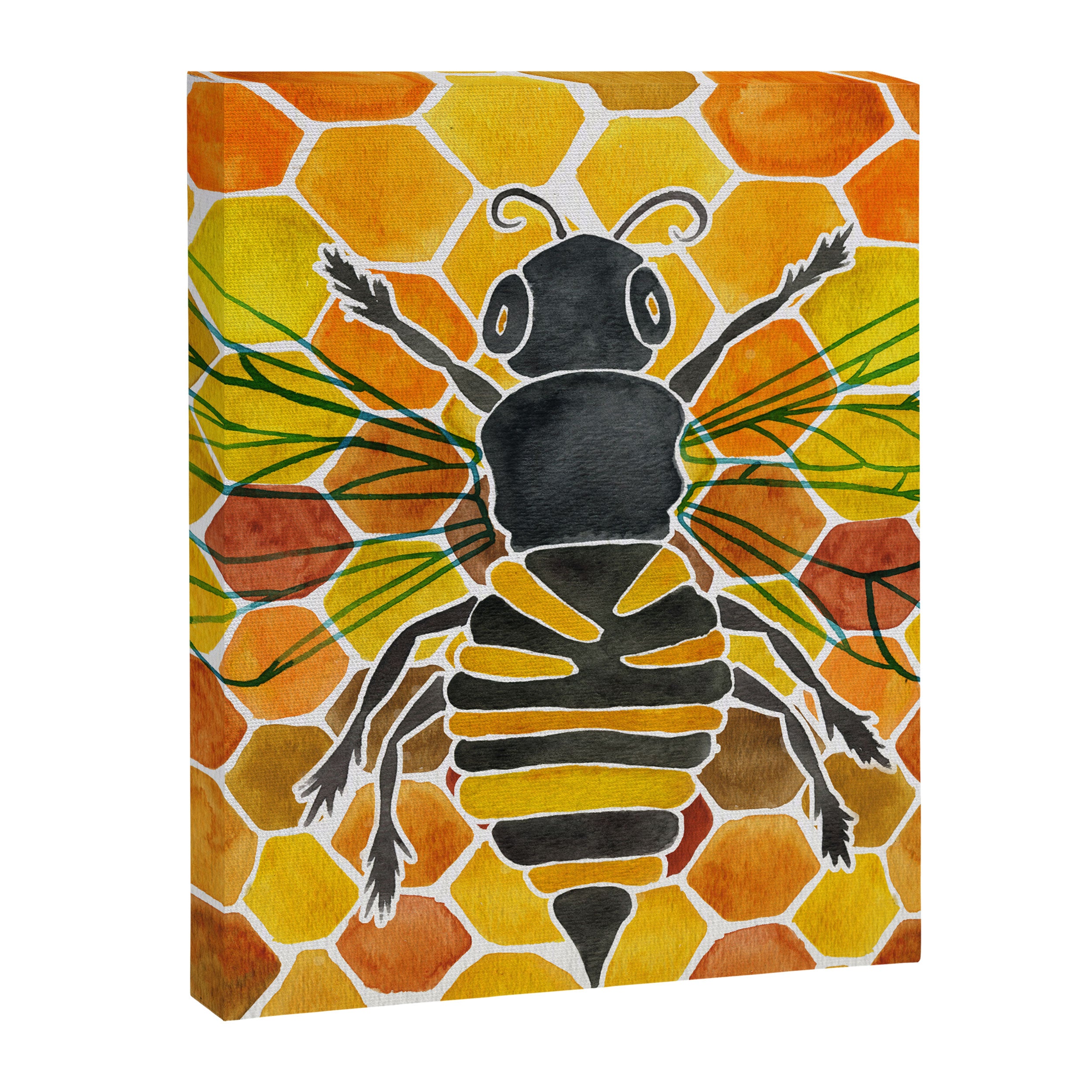 Bee & Honeycomb Canvas Print Gallery Image 8
