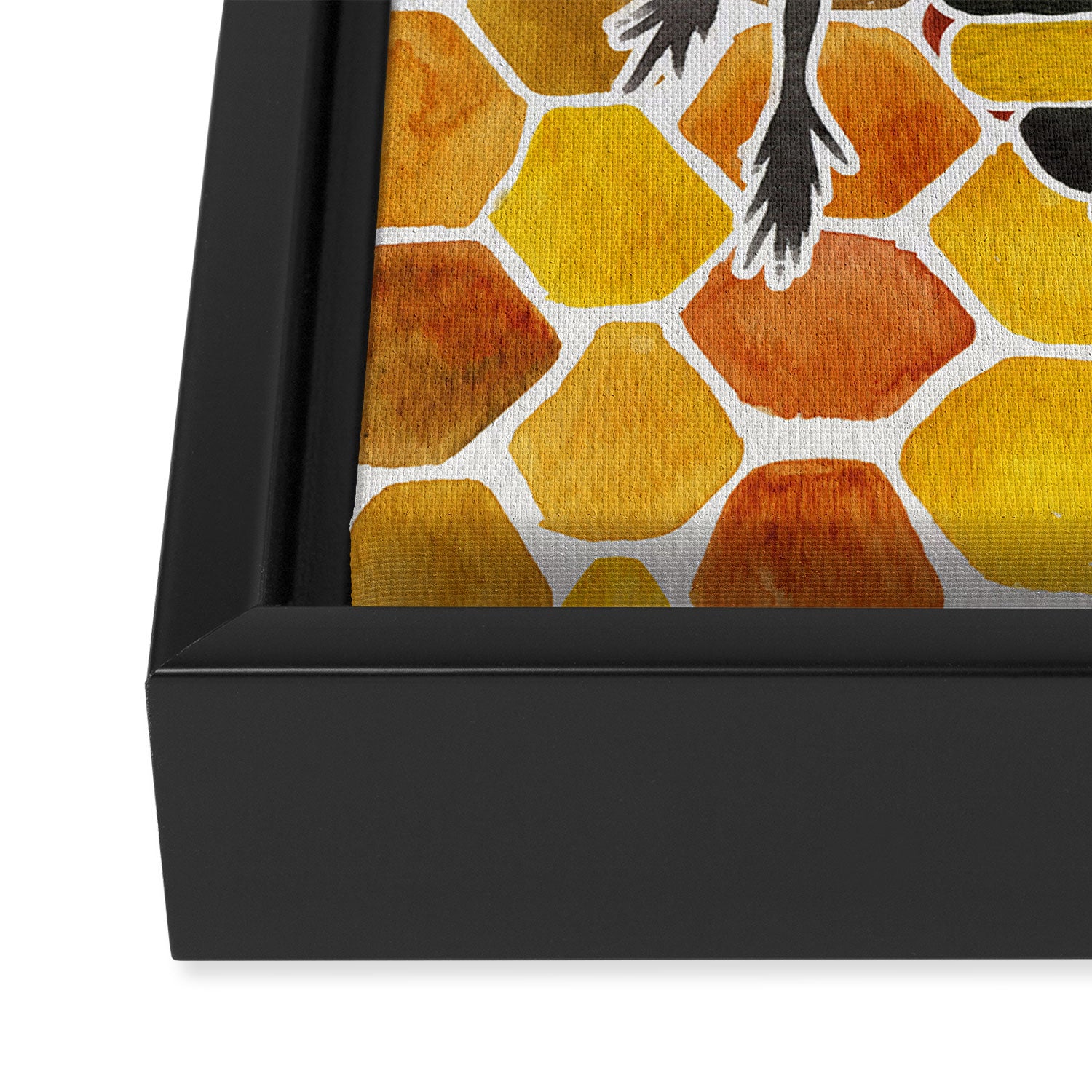 Bee & Honeycomb Framed Canvas Print Gallery Image 3
