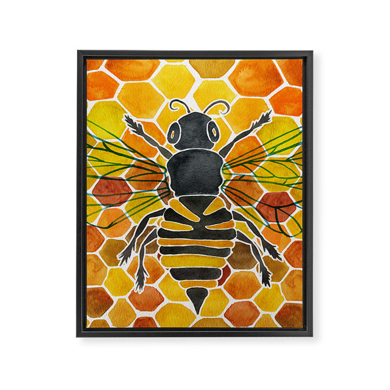 Bee & Honeycomb Framed Canvas Print Gallery Image 8