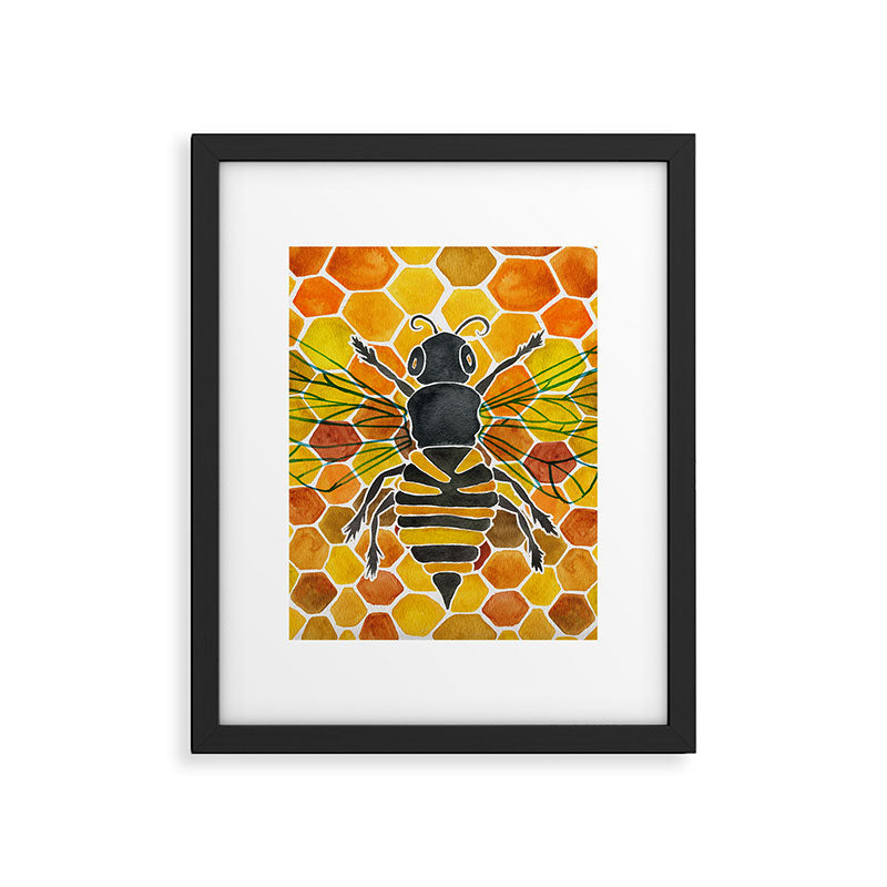 Bee & Honeycomb Framed Art Print Gallery Image 6