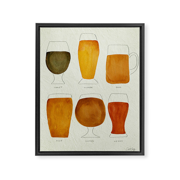 Beer Framed Canvas Print Gallery Image 1