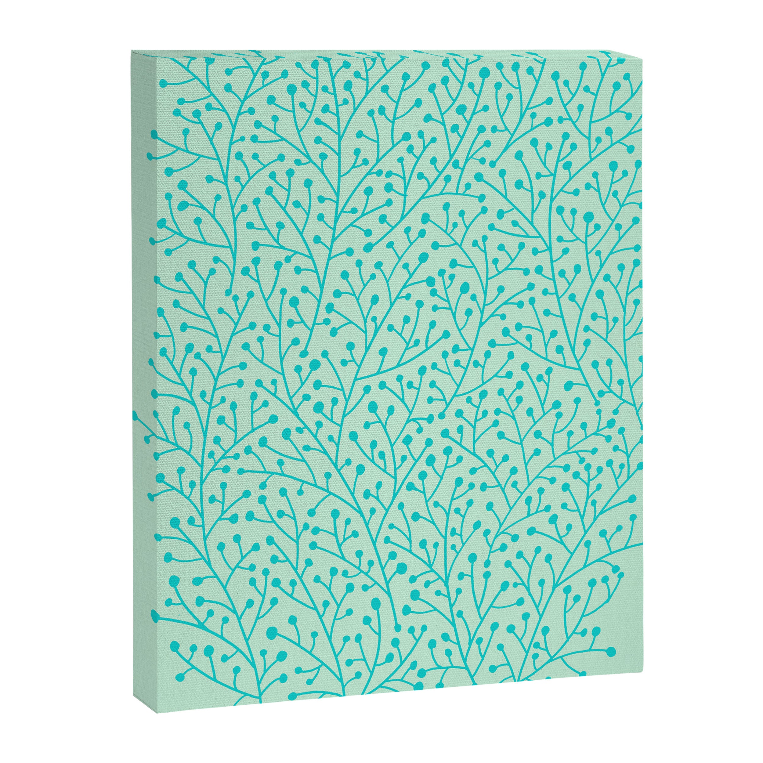 Berry Branches - Mint & Turquoise Palette Canvas Print Gallery Image 6