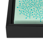 Berry Branches - Mint & Turquoise Palette Framed Canvas Print Gallery Image 3