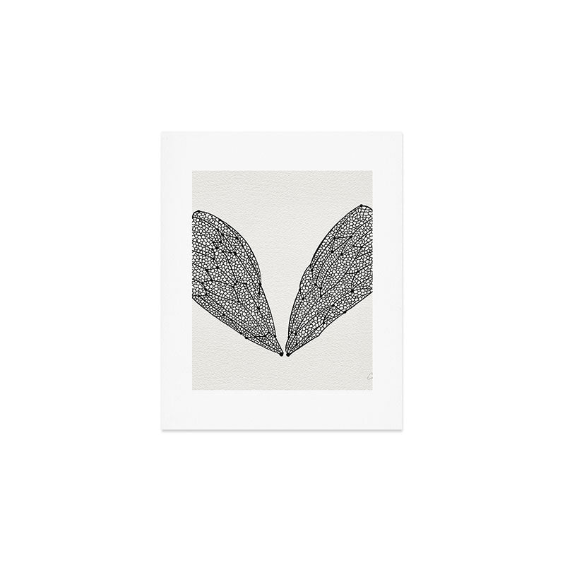 Black Cicada Wings Art Print Gallery Image 1