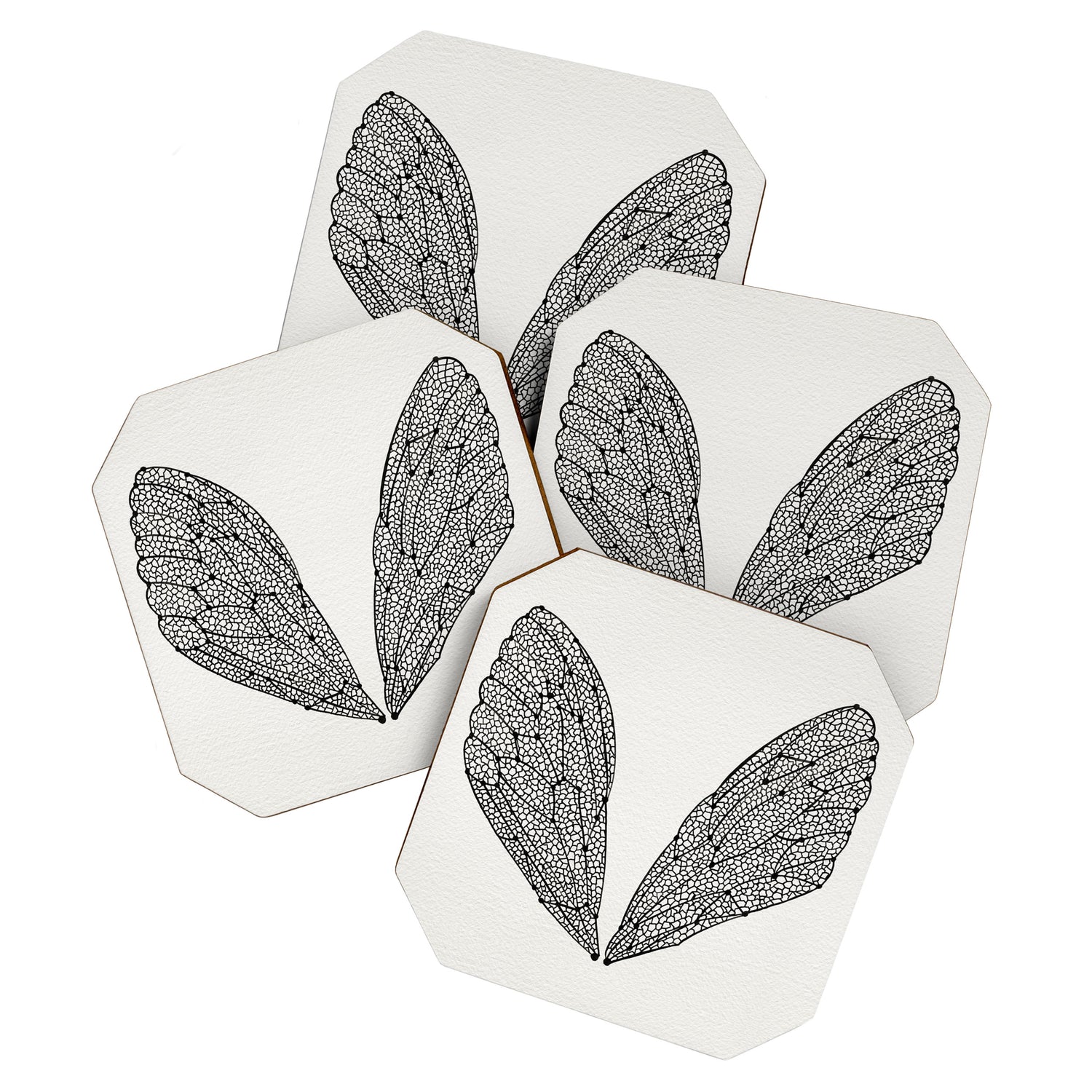 Black Cicada Wings Coaster Gallery Image 1