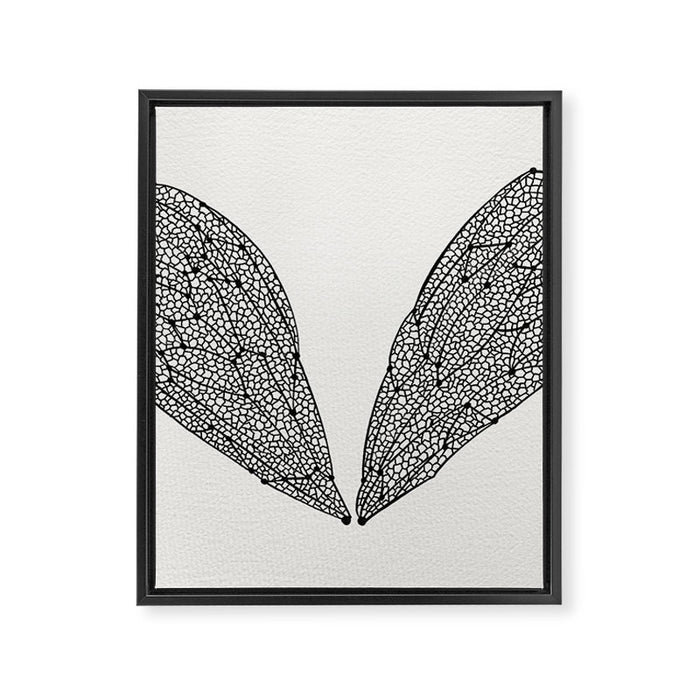 Black Cicada Wings Framed Canvas Print Gallery Image 1