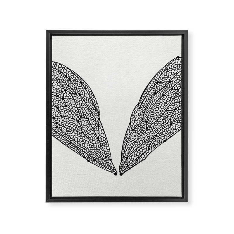 Black Cicada Wings Framed Canvas Print Gallery Image 8