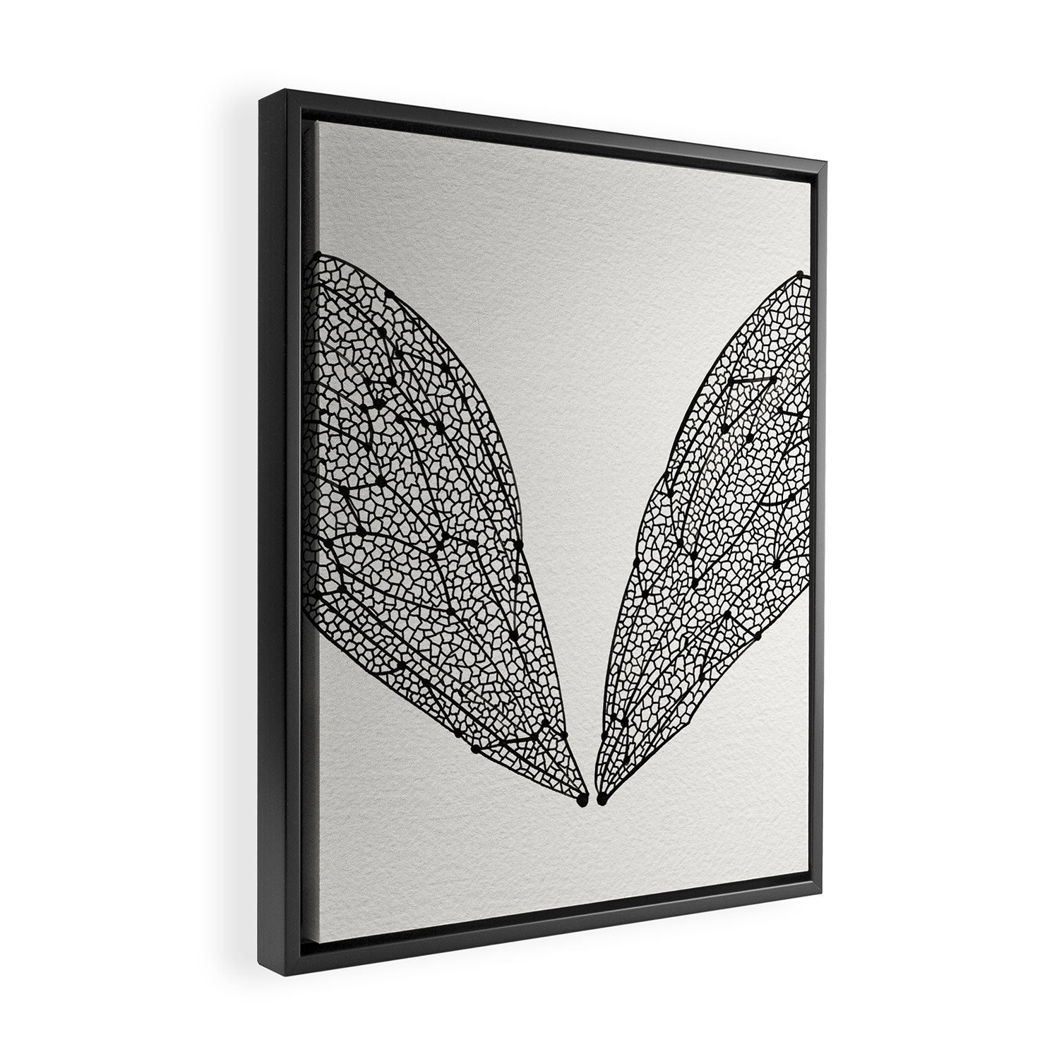Black Cicada Wings Framed Canvas Print Gallery Image 2