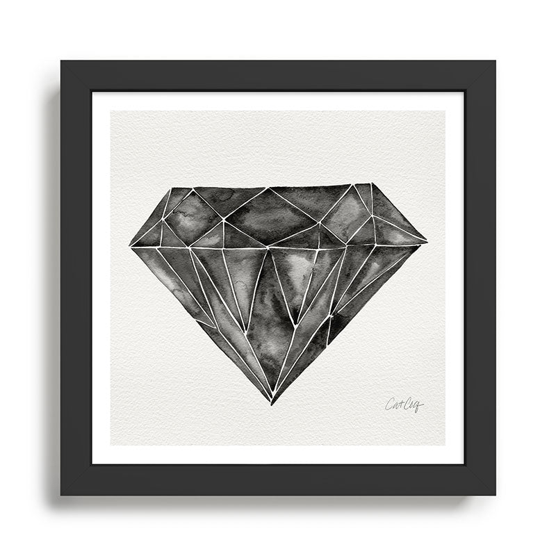 Black Diamond Framed Art Print Gallery Image 1