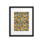 Blossom Pattern â Ochre & Teal Framed Art Print Gallery Image 6