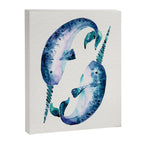 Blue Narwhals Canvas Print Gallery Image 8
