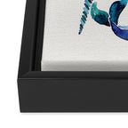 Blue Narwhals Framed Canvas Print Gallery Image 3