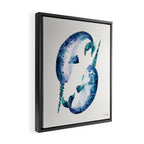 Blue Narwhals Framed Canvas Print Gallery Image 2