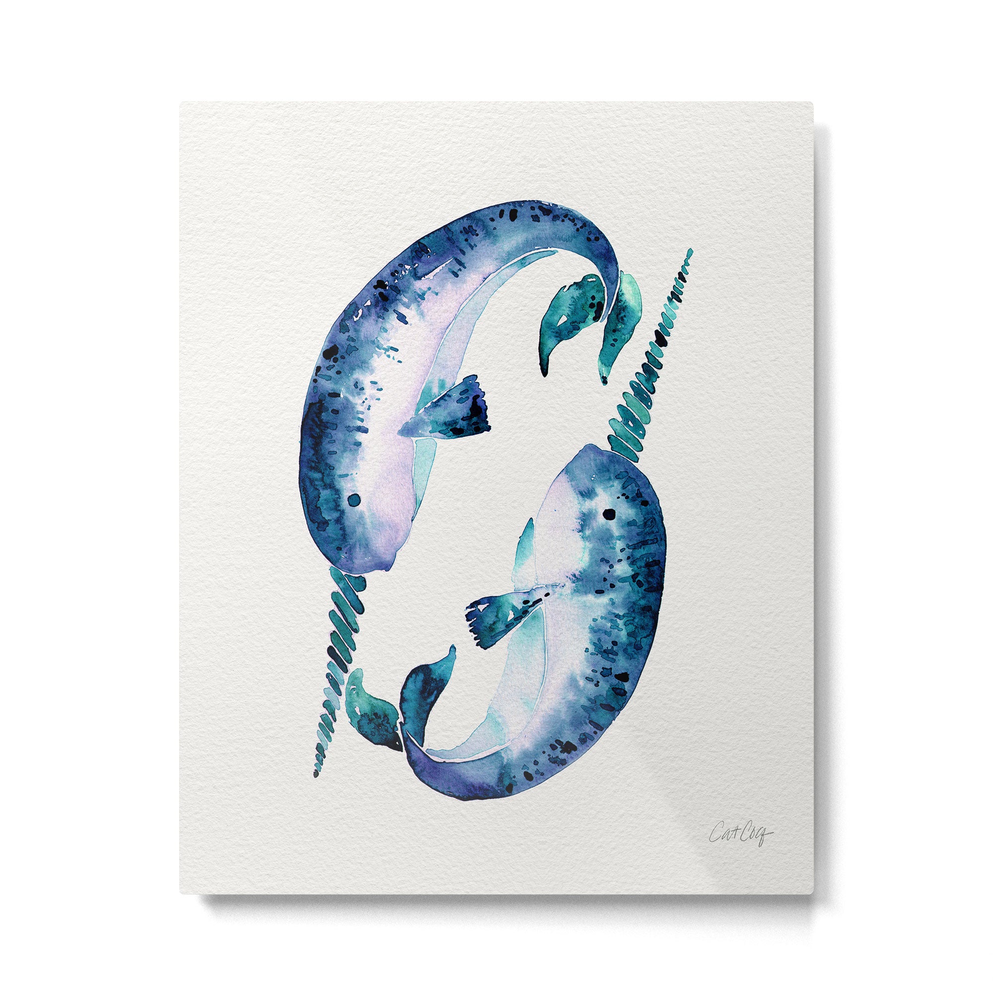 Blue Narwhals Metal Print Gallery Image 6