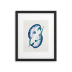 Blue Narwhals Framed Art Print Gallery Image 4