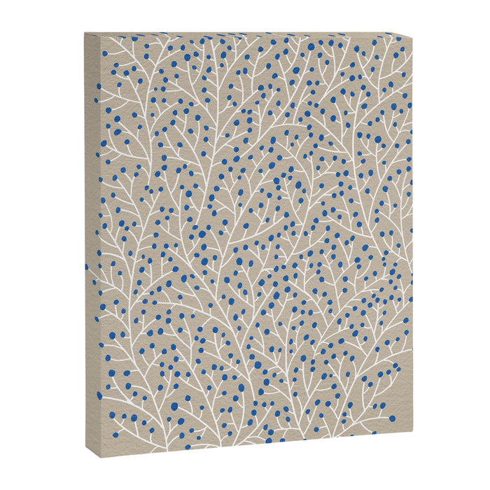 Blue & White Berry Branches Canvas Print Gallery Image 1