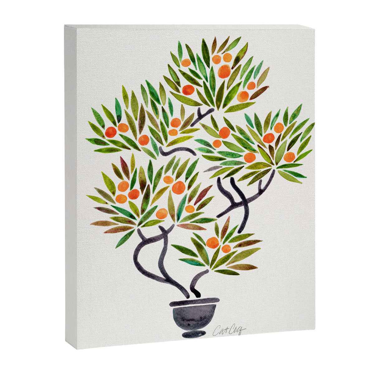 Bonsai Tree - Orange Fruit Canvas Print Gallery Image 8