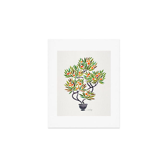 Bonsai Tree - Orange Fruit Art Print Gallery Image 1