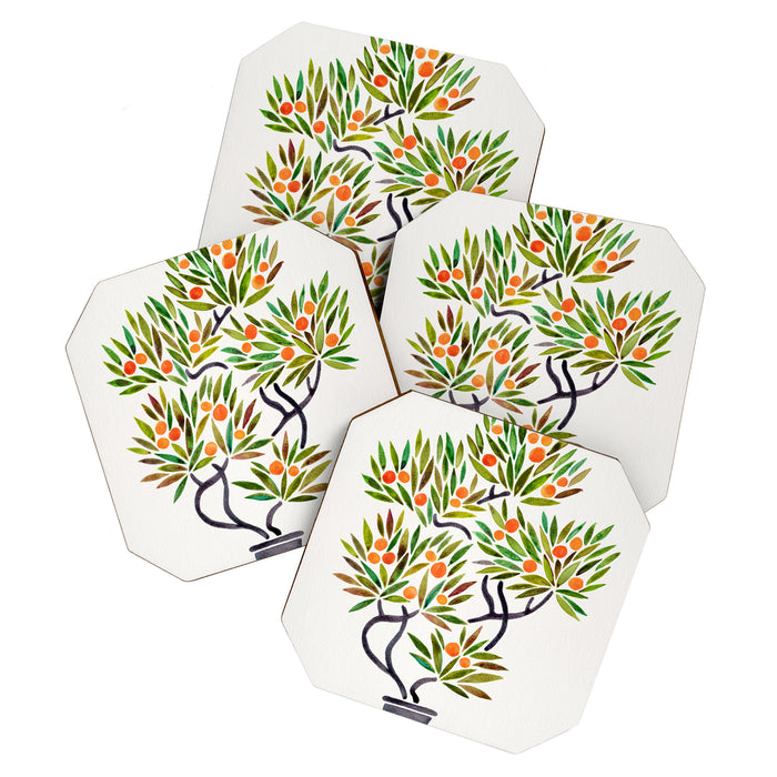 Bonsai Tree - Orange Fruit Coaster Gallery Image 1