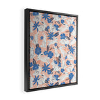 Bunnies & Blooms - Blue & Blush Palette Framed Canvas Print Gallery Image 2