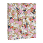 Bunnies & Blooms - Coral & Pink Canvas Print Gallery Image 8