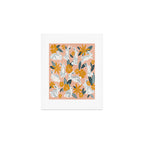 Bunnies & Blooms - Teal & Blush Art Print Gallery Image 1