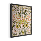 Butterfly Symmetry - Blush & Lime Framed Canvas Print Gallery Image 2