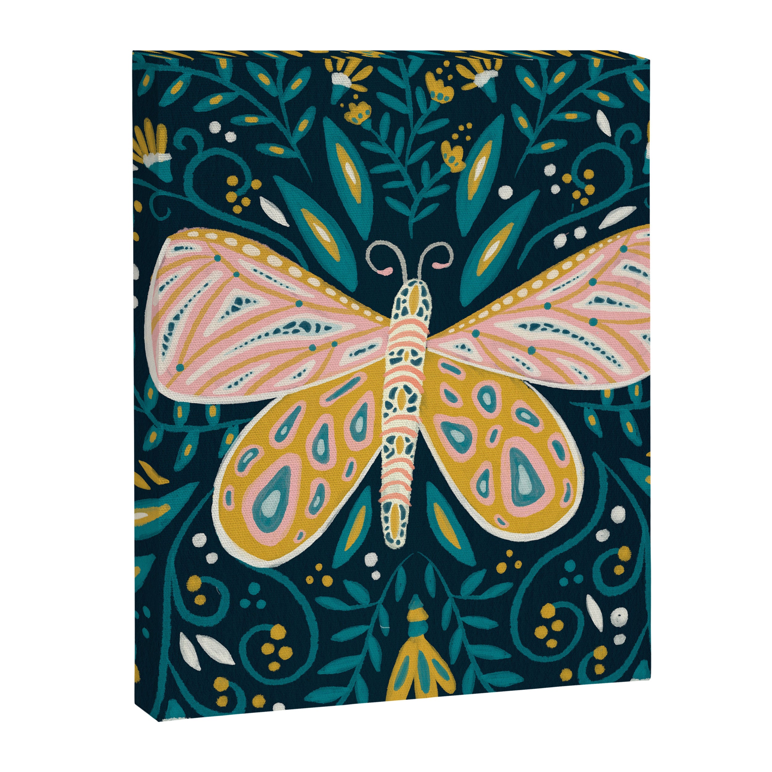 Butterfly Symmetry - Teal Palette Canvas Print Gallery Image 8
