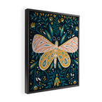 Butterfly Symmetry - Teal Palette Framed Canvas Print Gallery Image 2