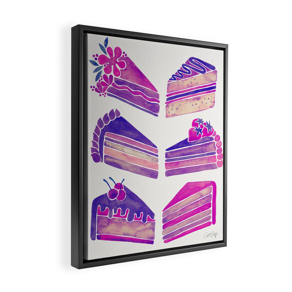 Cake Slices - Unicorn Palette Framed Canvas Print Gallery Image 2