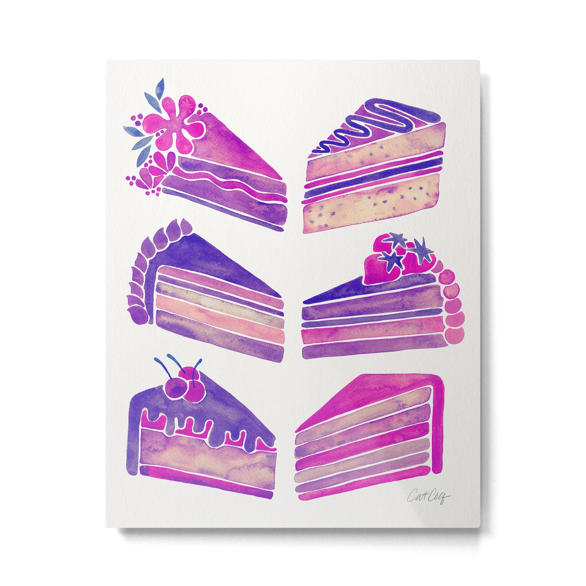 Cake Slices - Unicorn Palette Metal Print Gallery Image 4