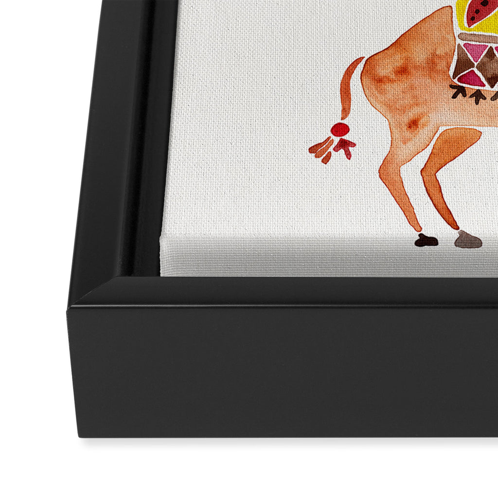 Camel Train Framed Canvas Print Gallery Image 3