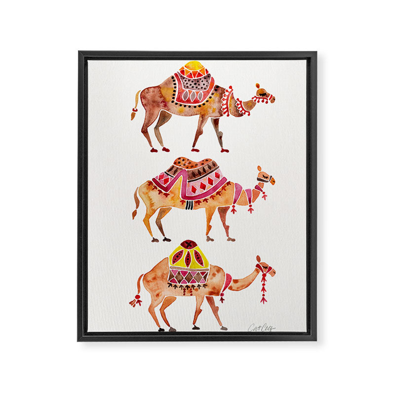 Camel Train Framed Canvas Print Gallery Image 6