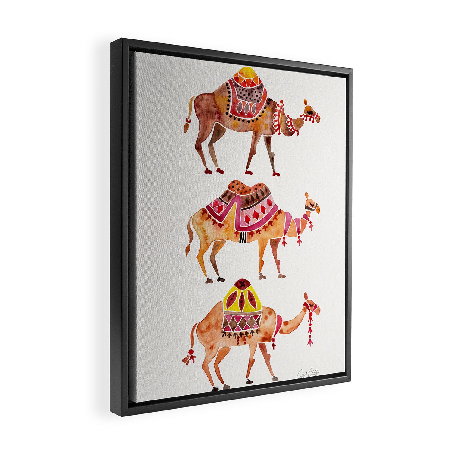 Camel Train Framed Canvas Print Gallery Image 2