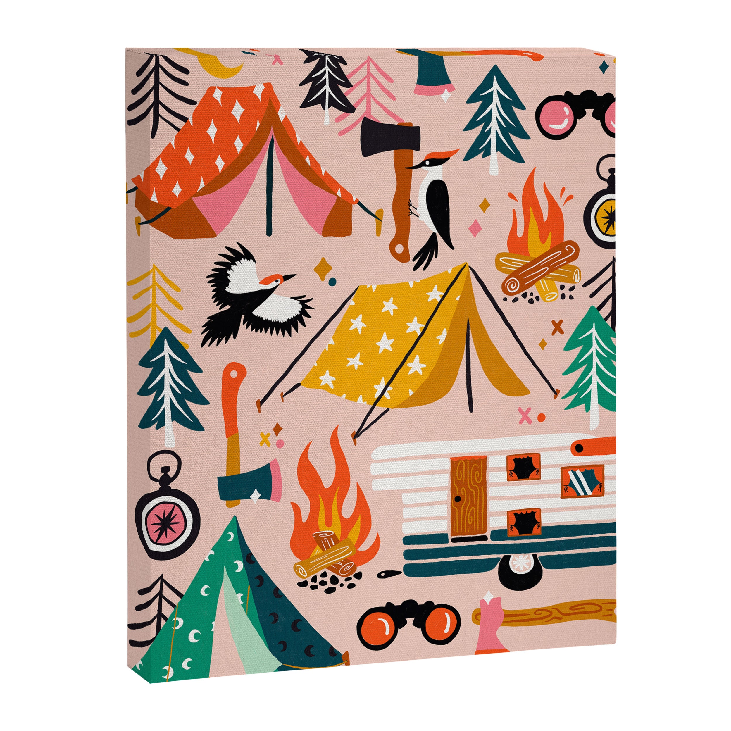 Camping Kit - Blush Palette Canvas Print Gallery Image 8