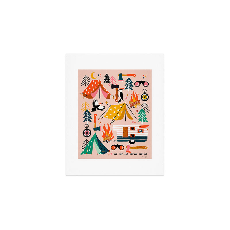 Camping Kit - Blush Palette Art Print Gallery Image 1