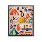 Camping Kit - Blush Palette Framed Canvas Print Gallery Image 8