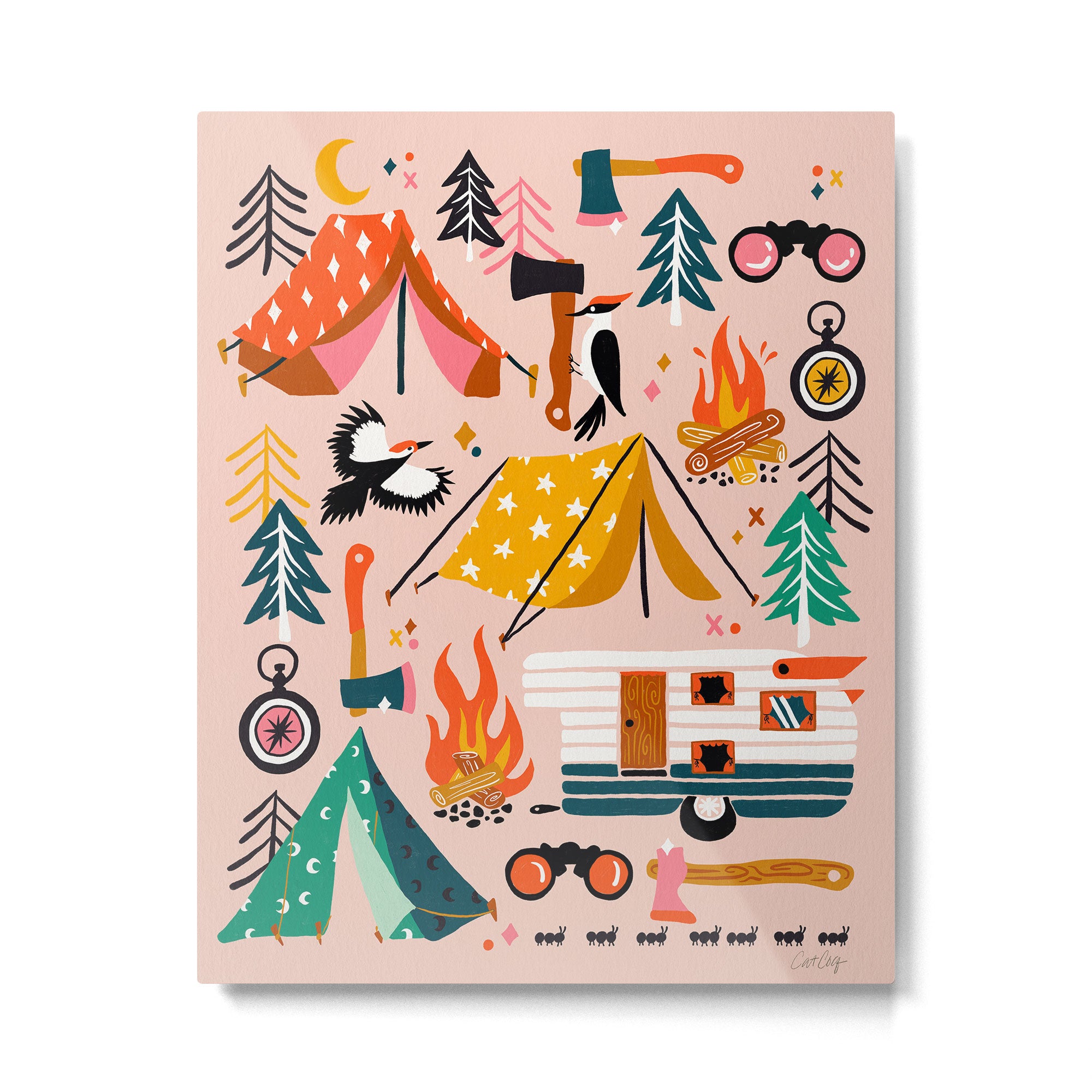 Camping Kit - Blush Palette Metal Print Gallery Image 6