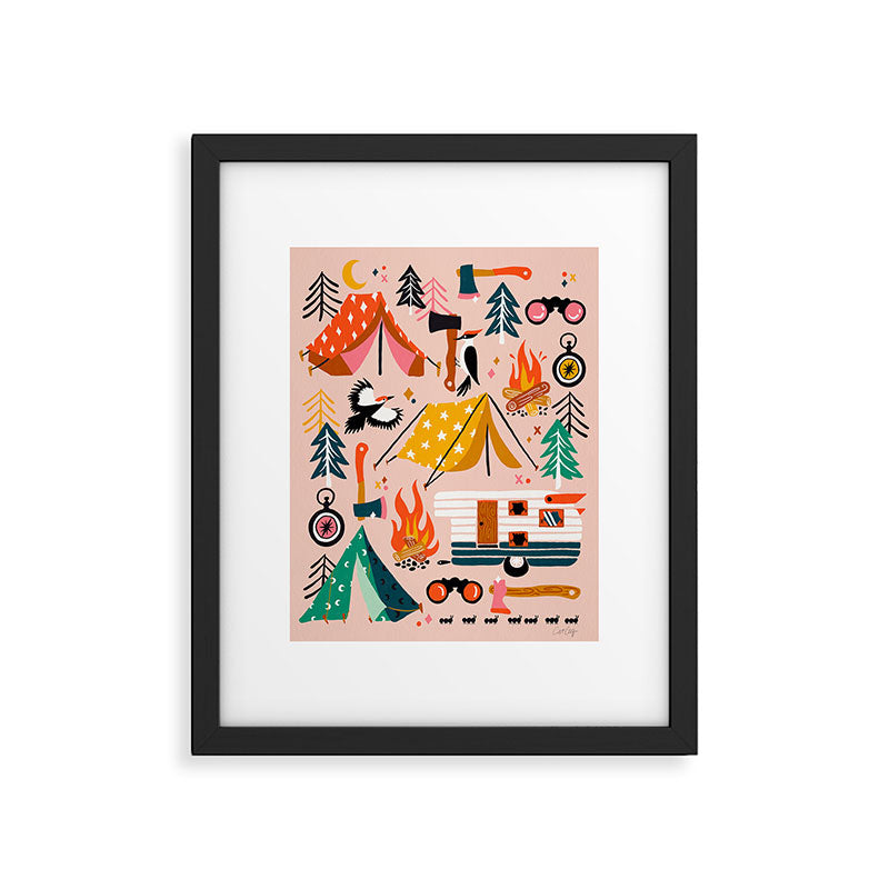 Camping Kit - Blush Palette Framed Art Print Gallery Image 6