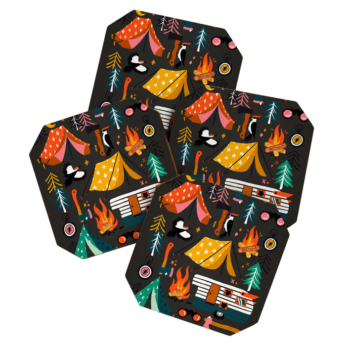 Camping Kit - Charcoal Coaster Gallery Image 1