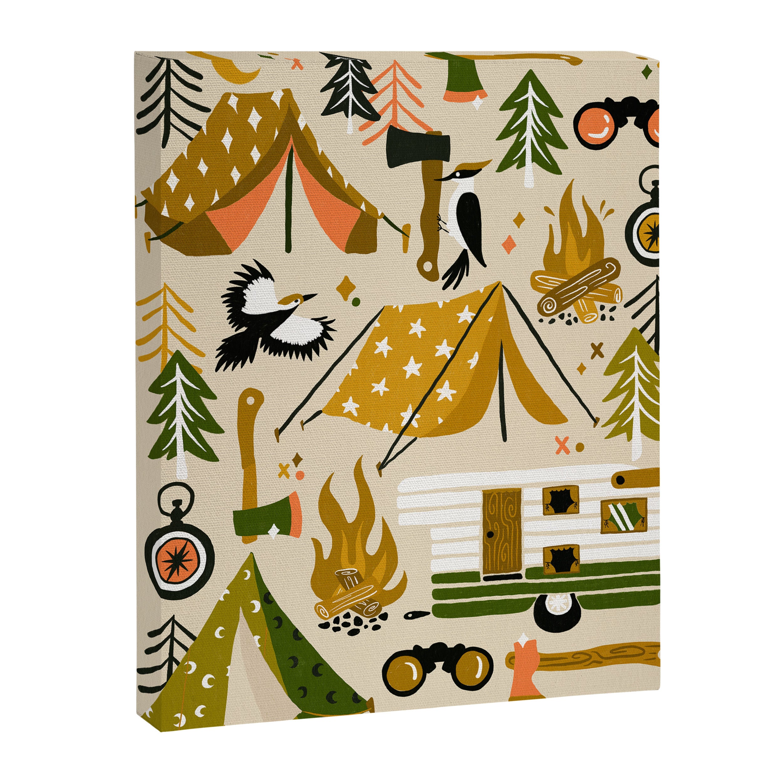 Camping Kit - Olive Palette Canvas Print Gallery Image 8