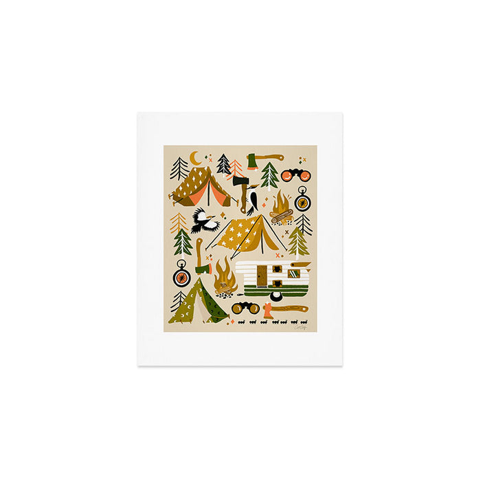 Camping Kit - Olive Palette Art Print Gallery Image 1